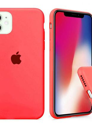 Чехол silicone full case для iphone 12 coral коралловый