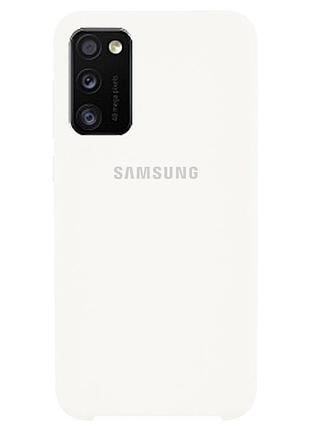 Чехол silicone case для samsung premium a41 white (09) белый