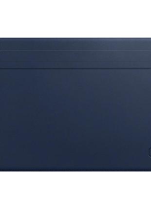 Чохол шкіряний wiwu skin pro ii leather sleeve для macbook pro 15.4 — midnight blue