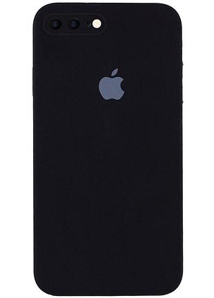 Чохол silicone full case camera square (квадратні) для iphone 7 plus black (25) чорний