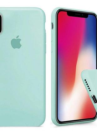 Чохол silicone full case для iphone xs max turquoise світло-зелений