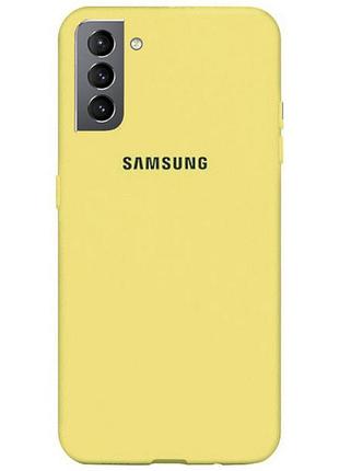 Чехол silicone case для samsung premium s21 plus flash (06) лимонный