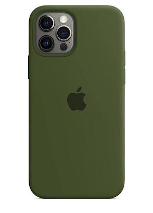 Чехол silicone full case для iphone 13 pro khaki (12) зеленый