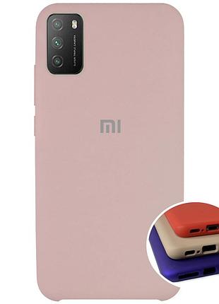 Чехол silicone full case для xiaomi poco m3 (01) pink sand розовый