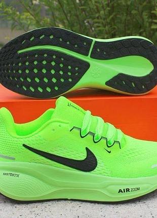 Nike pegasus 41 в ярком салатовом цвете с технологией reactx и zoom air размер 42, потолка 25,5 см