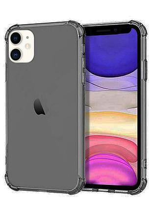 Чехол прозрачный black strong для iphone 12 черный