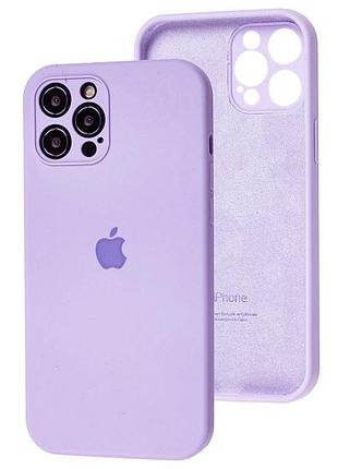 Чехол silicone full case camera protective для iphone 14 pro max lilac (30) голубой