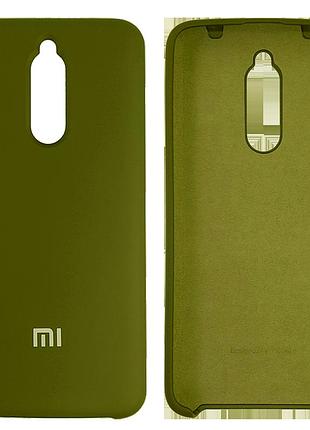 Чехол силиконовый full противоударный premium для xiaomi redmi 8 (25) army green хаки