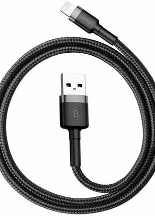 Кабель baseus cafule lightning usb 1 м чорний
