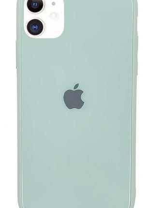 Чохол скляний glass case для iphone 11 (11) marine бірюзовий