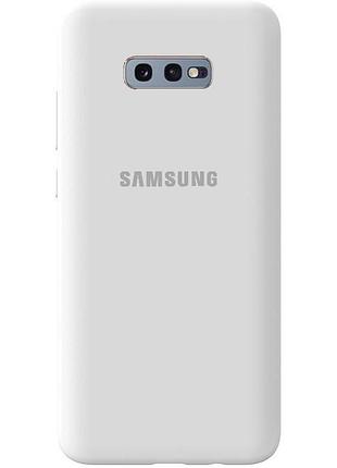 Чохол silicone case для samsung s10e (22) white білий