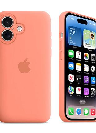 Чохол із захистом камери kassel silicone camera protective для iphone 16 (27) жовтогарячий begonia_old