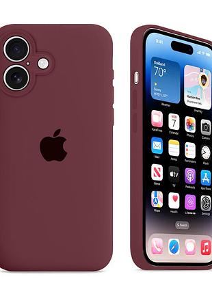 Чохол із захистом камери kassel silicone camera protective для iphone 16 (67) бордовий plum