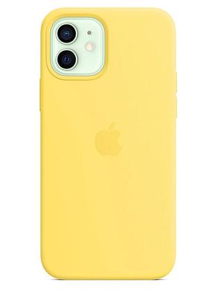 Чохол silicone case для iphone 12 yellow жовтий