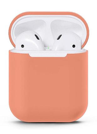 Чехол silicone case soft для airpods peach (08) персиковый