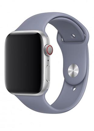 Силиконовый ремешок для apple watch 42mm/44mm/45mm lavander grey лаванда серый