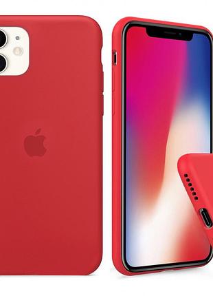 Чехол silicone full case для iphone 11 red красный