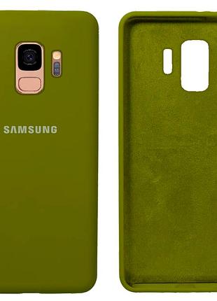 Чехол силиконовый full противоударный premium для samsung s9 (25) army green хаки