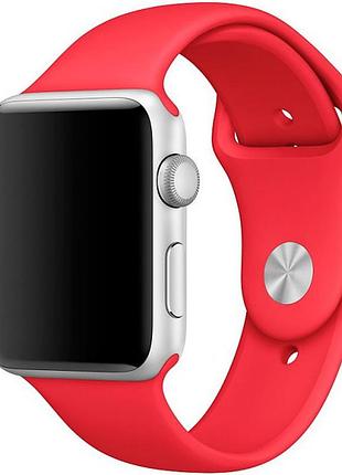 Силиконовый ремешок для apple watch 42mm/44mm/45mm red красный