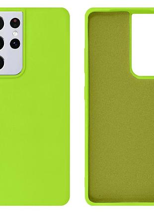 Чехол silicone case camera protective для samsung s22 ultra (27) ярко зеленый neon green
