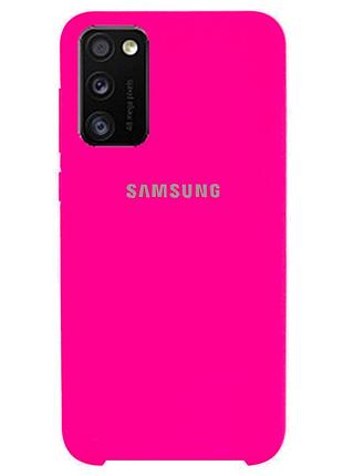 Чехол silicone case для samsung premium a41 shiny pink (21) ярко розовый