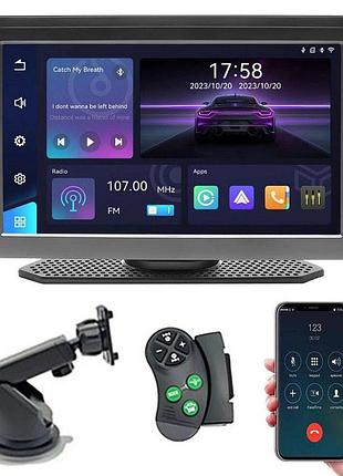 Беспроводная мультимедийная система 7" carplay 701w / автомобильный сенсорный монитор / портативный экран