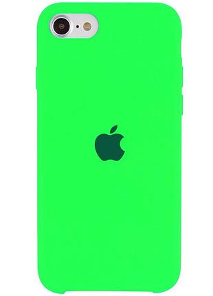 Чехол silicone case se 2020 party green ярко зеленый