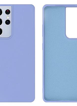 Чехол silicone case camera protective для samsung s21 ultra (13) лиловый lilac