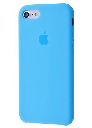 Чохол silicone case для iphone 8 blue синій