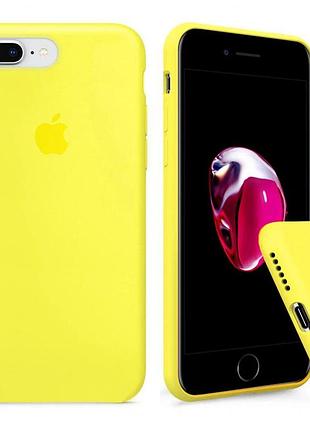 Чохол silicone full case для iphone 8 plus flash лимонний