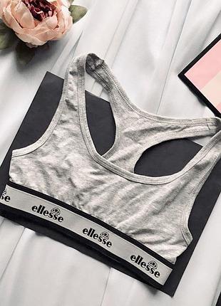 Топ ellesse бюстгальтер бюстье лиф лифчик мягкий  спортивный бра хлопковый котоновый