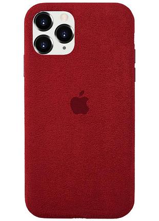 Чохол alcanta алькантара для iphone 11 pro (06) red червоний