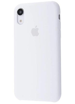 Чехол silicone case для iphone xr white белый
