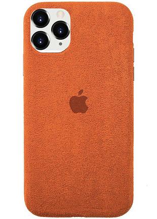 Чохол alcanta алькантара для iphone 12 pro max (07) orange жовтогарячий