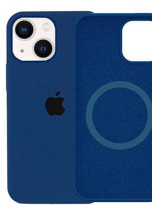 Чехол silicone case with magsafe для iphone 13 navy blue (45) синий