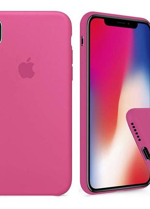 Чехол silicone full case для iphone xr dragon fruit малиновый
