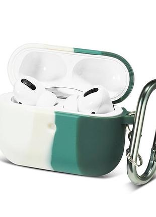 Чехол silicone case carabine для airpods pro green rainbow (963)