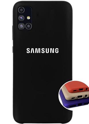 Чохол silicone full case для samsung m51 (25) black чорний