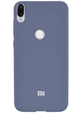 Чехол silicone full case для xiaomi redmi 7 (17) lavander grey лаванда серый