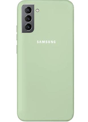 Чехол silicone case для samsung premium s21 mint (19) мятный