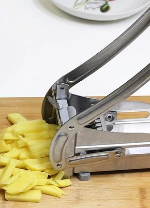 Картофелерезка potato chipper овощерезка для нарезки картофеля фри и овощей с насадками из нержавеющей стали