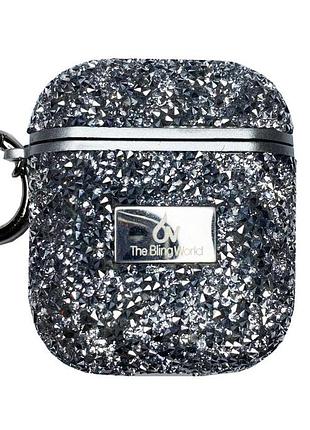 Чехол diamond case на airpods silver (04)