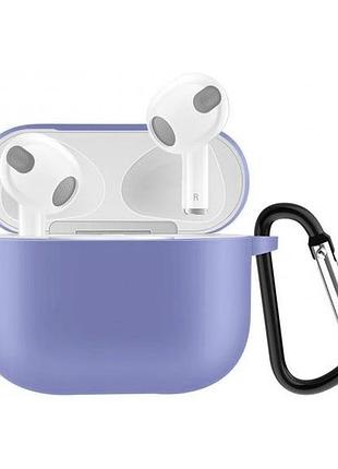 Чехол silicone soft case carabine airpods 3 (17) lavender grey