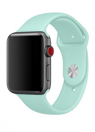 Силиконовый ремешок для apple watch 42mm/44mm/45mm sea blue бирюза
