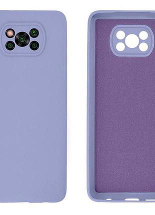 Чехол silicone case camera protective для xiaomi poco x3 (13) лиловый lilac