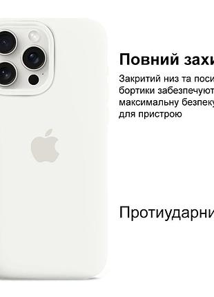 Чехол kassel silicone full case protective для iphone 16 pro с микрофиброй белый white 2