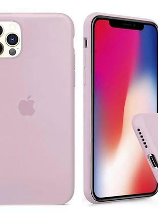 Чохол silicone full case для iphone 12 pro max pink sand пудра