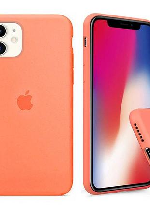Чехол silicone full case для iphone 11 papaya оранжевый
