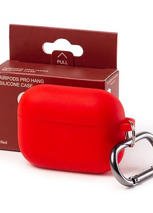 Чехол silicone case color box (карабін) для airpods pro 2 - red