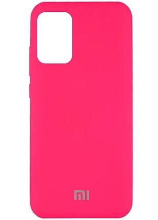 Чехол silicone case camera protective для xiaomi redmi note9t shiny pink (21) ярко розовый